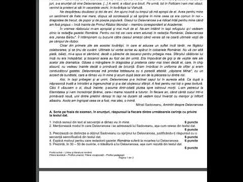 Bacalaureat-Simulare Ilfov