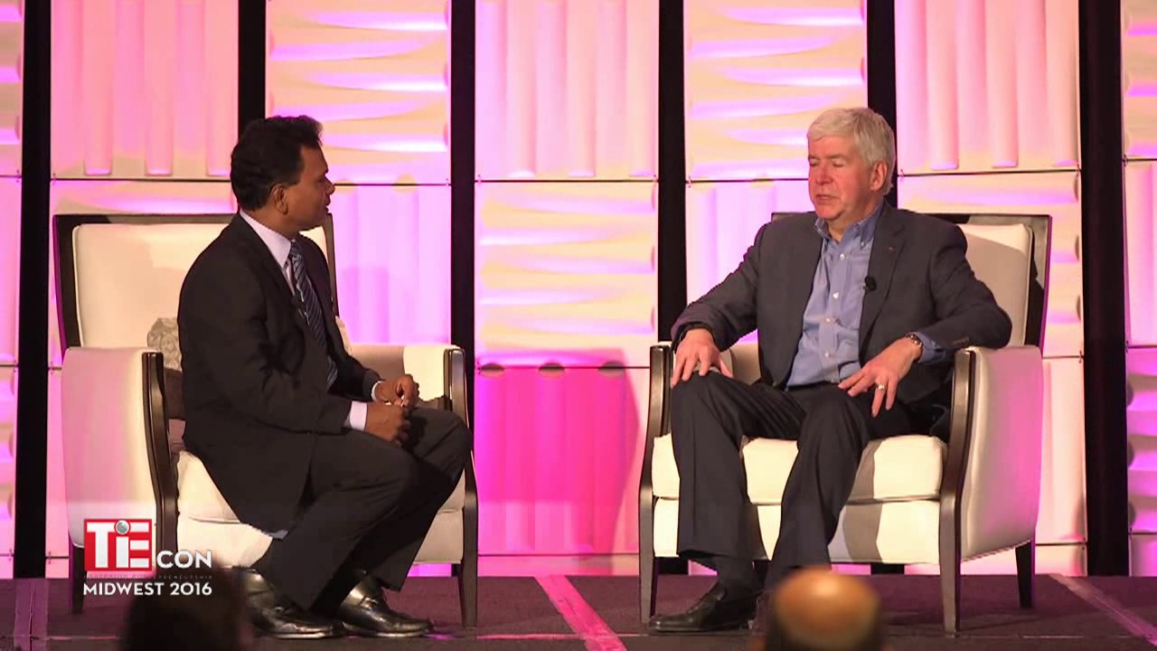 Tel K Ganesan fireside chat with Governor Rick Snyder