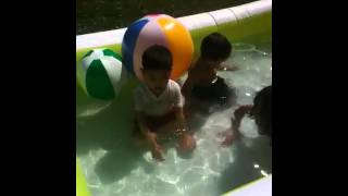 waniya robeel daniyal arib playing pool