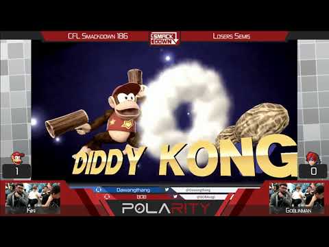 CFL Smackdown 186 WiiU - Kiki (Diddy Kong) vs Goblinman (Roy) - Losers Semis
