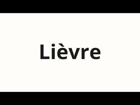 How to pronounce Lièvre
