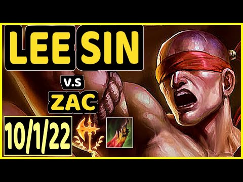 KREOX (LEE SIN) vs ZAC - 10/1/22 KDA JUNGLE GAMEPLAY - EUW Ranked GRANDMASTER