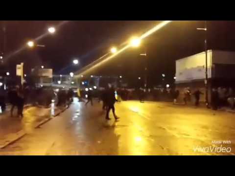 Everton VS Man city - Football hooligans fight