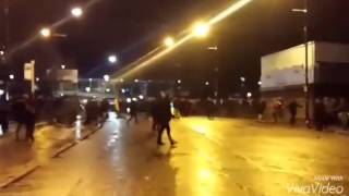 Everton VS Man city - Football hooligans fight