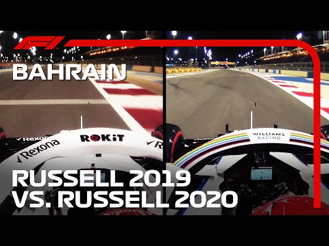 George Russell's 2019 And 2020 Qualifying Laps Compared | 2020 Bahrain Grand Prix