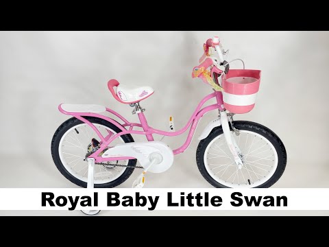 Детский велосипед Royal Baby Little Swan 18" розовый + подножка - фото 1 - id-p1435882256