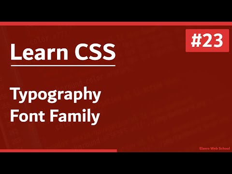 Learn CSS In Arabic 2021 - #23 - Typography - Font Family