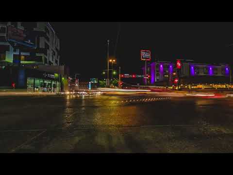 Night time city time lapse traffic video - hip hop jazz