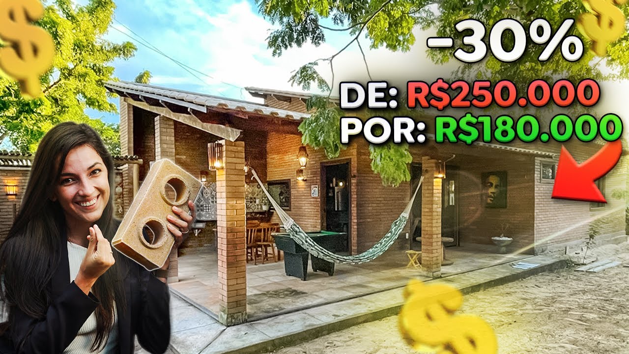 TOUR PELA CASA EM TIJOLO ECOLÓGICO, CONSTRUÇÃO BARATA E SUSTENTÁVEL NA PRAIA