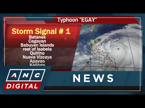 Signal No. 1 and 2 raised over parts of Luzon as typhoon 'Egay' further intensifies ANC