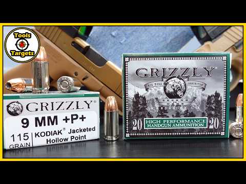 Ferocious 9MM!...Grizzly Kodiak 115 Grain 9MM +P+ Self-Defense AMMO Ballistic Gel Test!