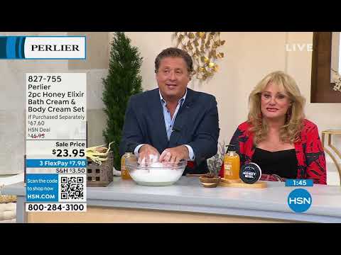 Perlier 2Piece Honey Elixir Bath Cream and Body Cream Set