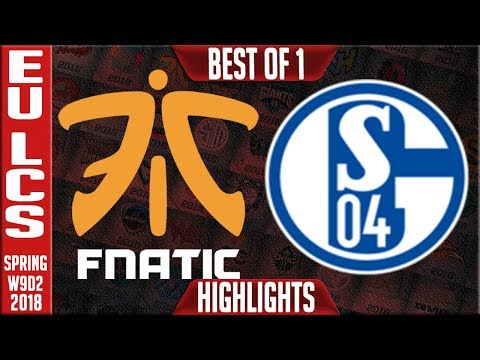 FNC vs S04 Highlights | EU LCS Week 9 Spring 2018 W9D2 | Fnatic vs FC Schalke 04 Highlights