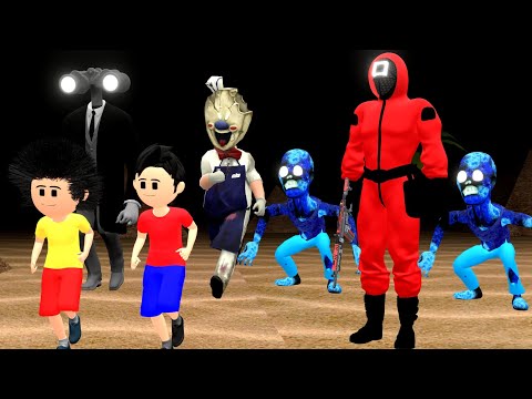 Chinu Tinu Squid Game Aur Zombie All Part | Chinu Tinu | Spiderman | Zombie 