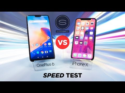 OnePlus 6 vs iPhone X SPEED Test
