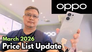 OPPO Price List Update March 2026 | Oppo A3 A6x Reno 15