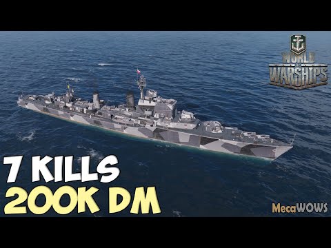 World of WarShips | Halland | 7 KILLS | 200K Damage - Replay Gameplay 4K 60 fps