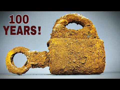 100 Years Old Rusty Antique Lock Restoration Video!