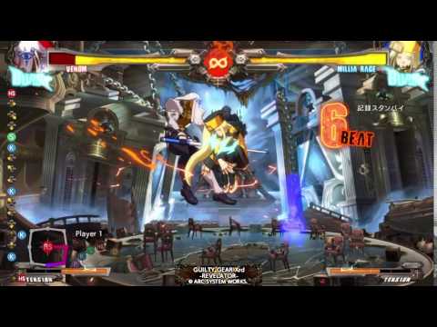[GGXrdR2 Millia] Vs Venom Throw Combo