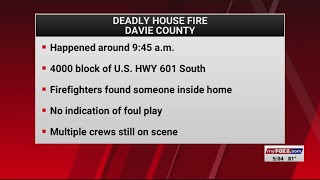 1 dies in Davie County house fire