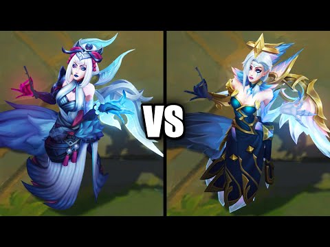Snow Moon Morgana vs Dawnbringer Morgana Skins Comparison (League of Legends)