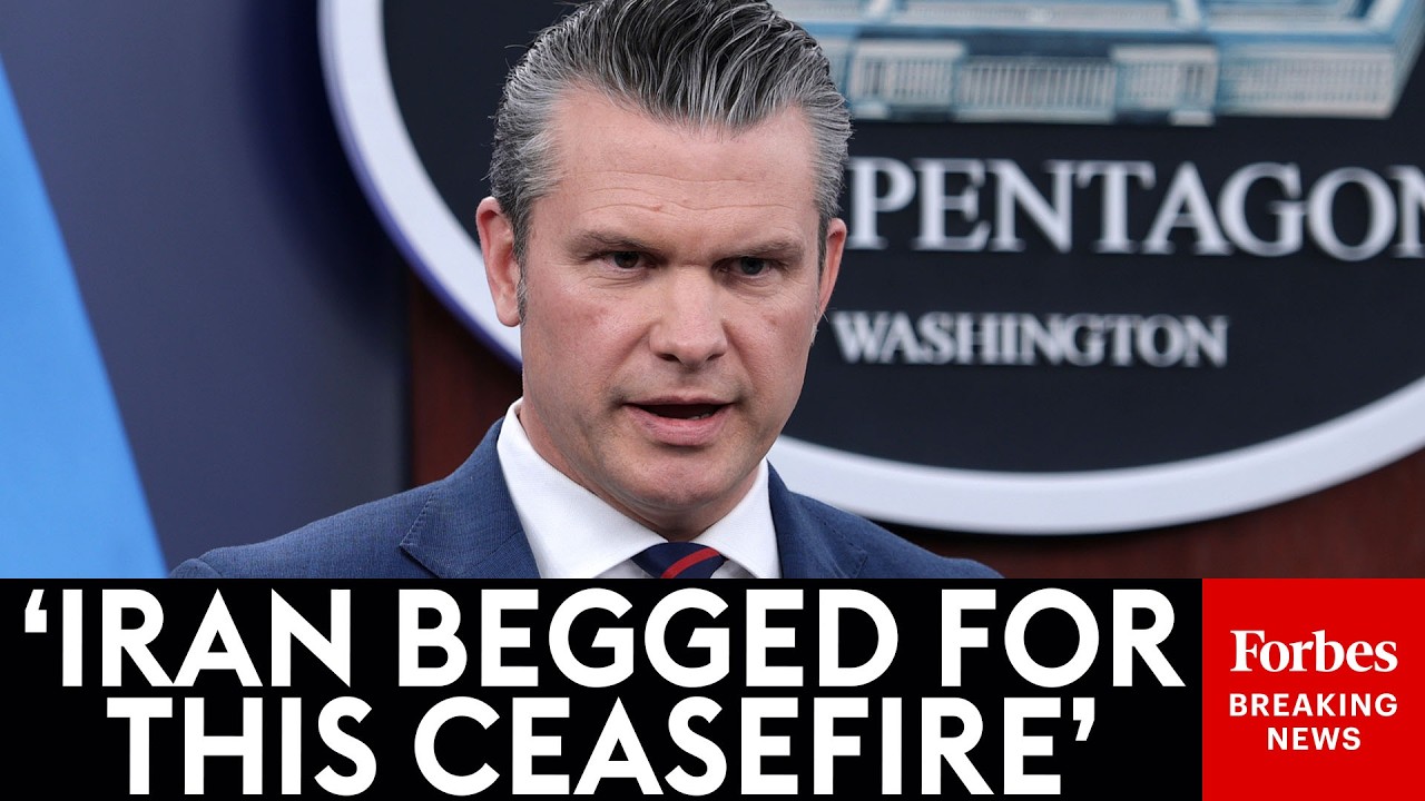 Video | BREAKING NEWS: Hegseth, Caine Hold Pentagon Press Briefing After U.S. & Iran Agree To Ceasefire