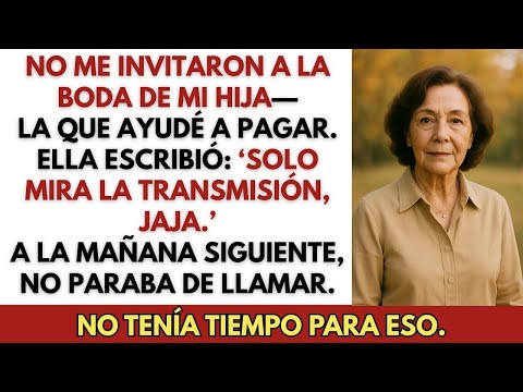 Mi hija me prohibió ir a su boda y solo permitió la transmisión… pero le hice arrepentirse