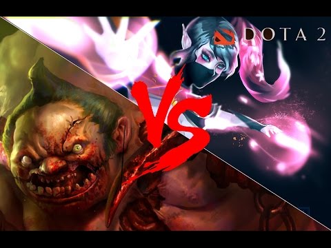 Dota 2 Templar assassin VS Pudge