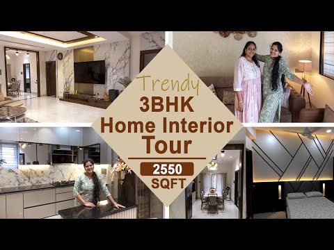 Home Tour | 3BHK Flat tour | home interior | Modular Kitchen l Beautiful Interior | Telangana Pilla