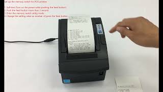 Set up the memory switch for POS printers
