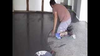 preview picture of video 'Ecoflor polished concrete floor coloured overlay'