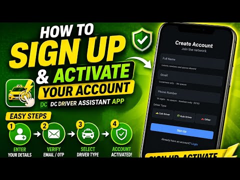 How To Sign Up Activate Dc Driver Assistant App Full Setup Guide