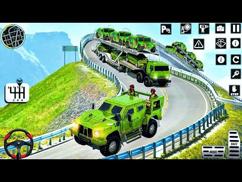 US Army Truck Transporter Driving 3D Cargo Vehicle Aroplane Simulator 2024 Android Gameplay
