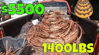 How To Make $175 An Hour, Scrapping $5500 1400lbs 4 Tier Copper Donut!