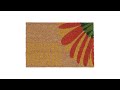 Paillasson coco avec inscription Marron - Rouge - Jaune - Fibres naturelles - Matière plastique - 60 x 2 x 40 cm