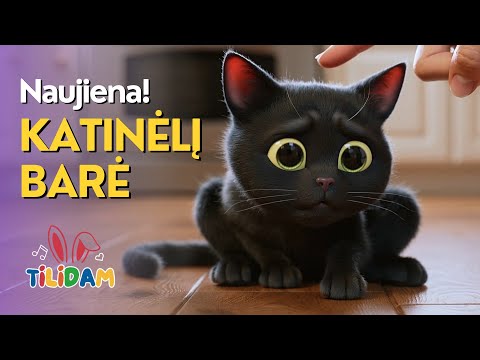 Katinėlį barė | Lietuviška dainelė vaikams | Tilidam Dainelės