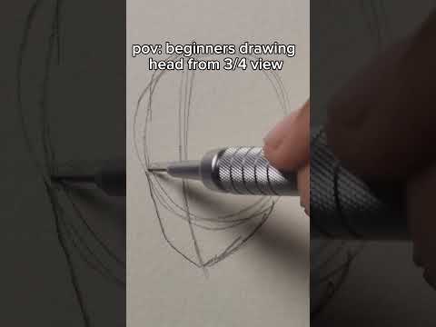 pov: beginners drawing head from 3/4 view