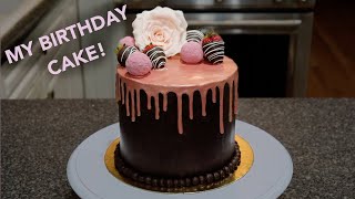 Making My Birthday Cake! | Rose Gold Drip Cake