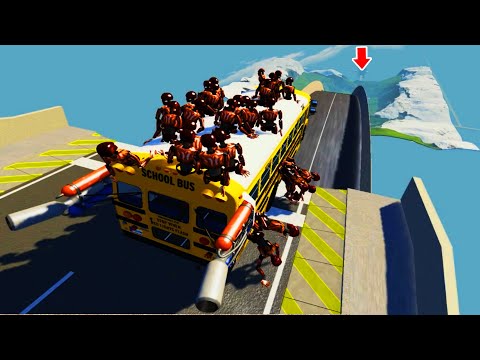 CRAZY High Speed Jumps #40 - BeamNG Drive | CrashTherapy