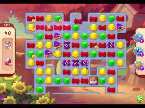 HomeScapes Level 6332 no boosters (17 moves)