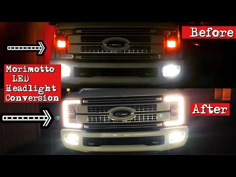 Morimotto LED headlight conversion kit how to 2017-2019 Ford F-250 f350 f450 diesel