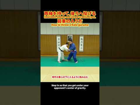 【両袖から肩車】うしろは投げるための方法#柔道 #judo #投技 #立技 #肩車 #両袖 #柔道技解説 #組み手 #崩し #柔道上達 #judotechnique #shorts