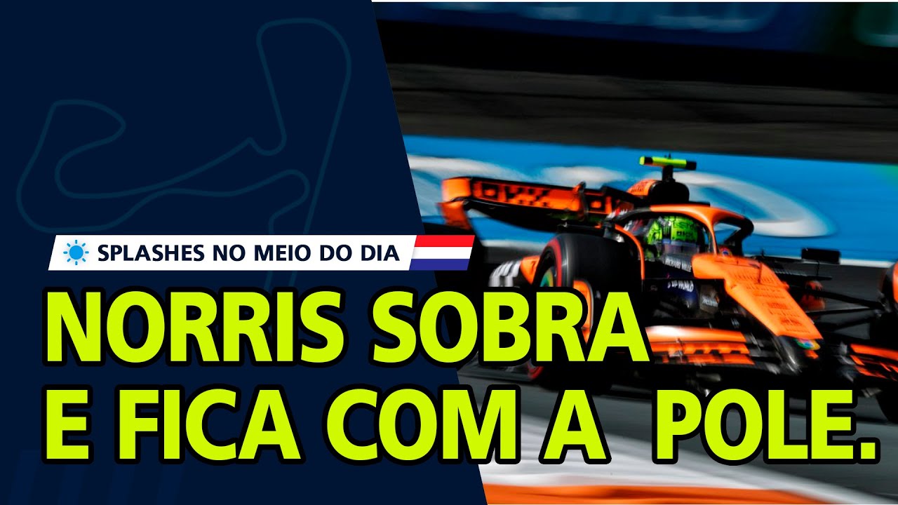 Lando Norris marca a pole com folga para Verstappen em Zandvoort. Hamilton e Albon são punidos.