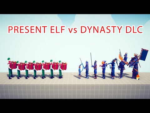 PRESENT ELF Team vs DYNASTY DLC Team - Totally Accurate Battle Simulator TABS
