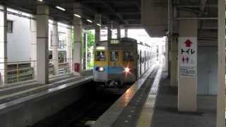 preview picture of video '熊本電鉄藤崎宮前駅に到着する電車 (Kumamoto Dentetsu Fujisakigu-mae Sta.)'