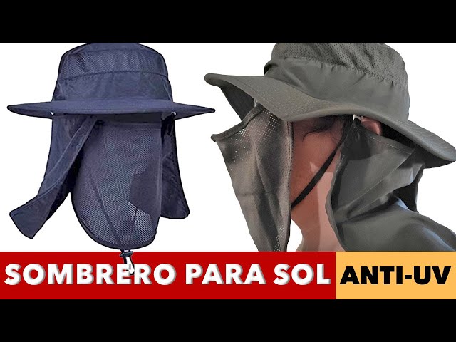 Vídeo relacionado con ehsbuy Sombrero de Pescador Hombre Mujeres con Cubierta Facial de ala Ancha Gorro Pescador Senderismo Sombrero para el Sol Malla Safari Jardinería Trekking Solar Cubo Sombrero Empacable