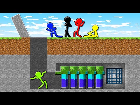 Stickman VS Minecraft: Secret Spawner Room - AVM Shorts Animation