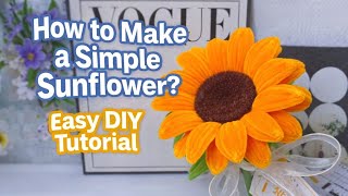 DIY Sunflower Pipe Cleaner Craft 🌻 Easy Handmade Home Decor & Gift Ideas for Beginners
