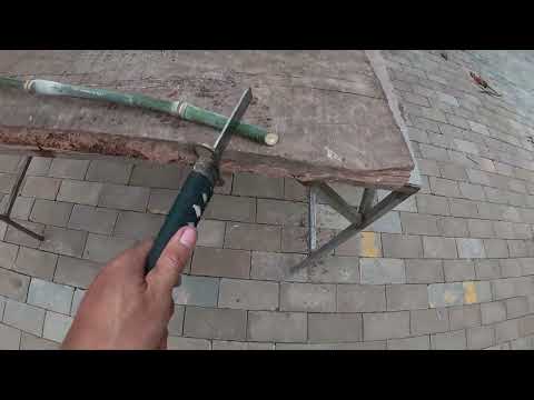 Restoration a broken sword , cut bamboo tree