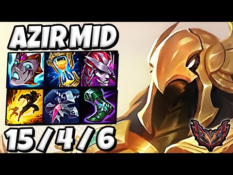 Azir vs Zed [ MID ] Lol Korea Grandmaster Patch 12.23 ✅